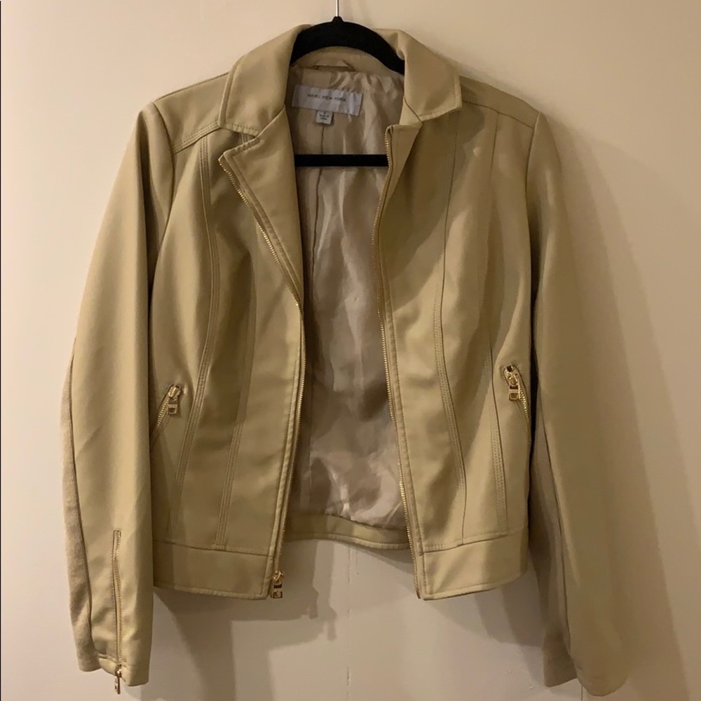 Marc New York Nude Faux Leather Jacket